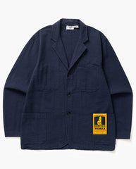 Seersucker Server Suit Jacket - Dark Navy