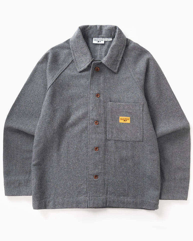 Flannel FOH Overshirt - Charcoal