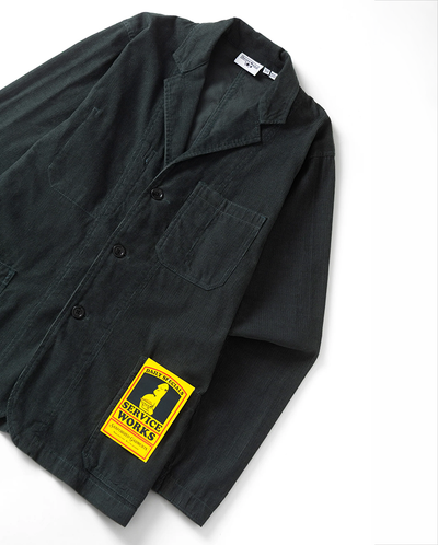 Fine Cord Server Suit Jacket - Jewel