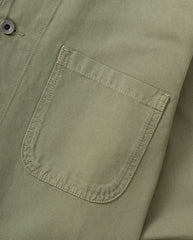 Canvas Long Shop Coat - Olive
