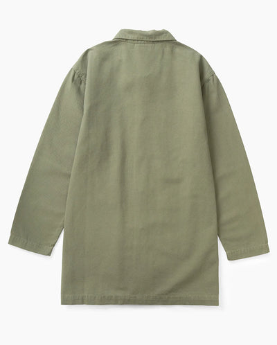 Canvas Long Shop Coat - Olive