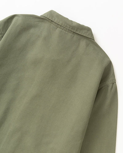 Canvas Long Shop Coat - Olive