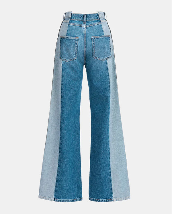 Excessive Patchwork Jean Frozen lips