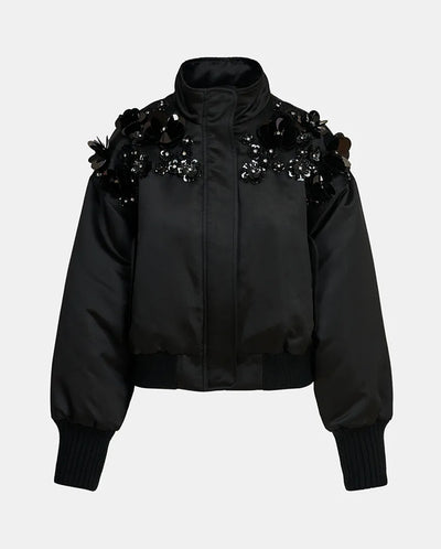 Erobo Cropped Bomber BLACK