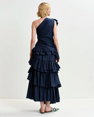 Hayden Tiered Ruffle Skirt Dark Sapphire