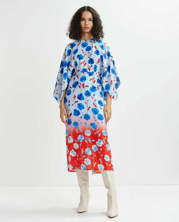 Hermione Midi Dress Denim Blue