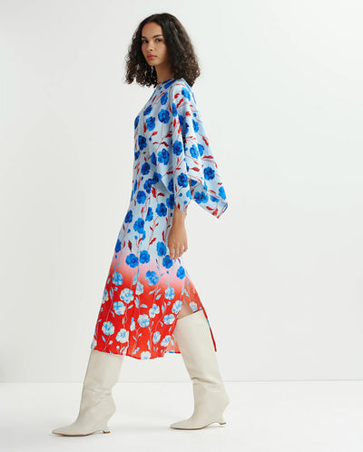 Hermione Midi Dress Denim Blue