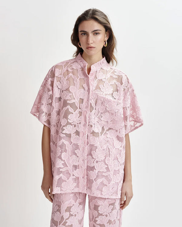 Hok Lace Overshirt - Pure Pink