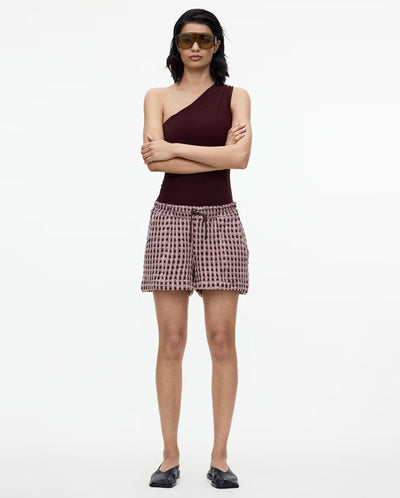 Ferratelle Drizzle Waffle Shorts - Burgundy