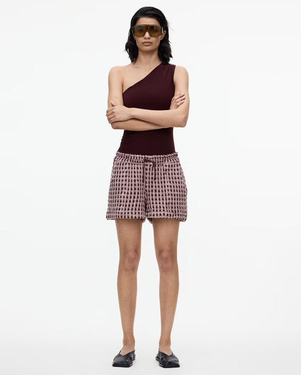 Ferratelle Drizzle Waffle Shorts - Burgundy
