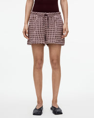 Ferratelle Drizzle Waffle Shorts - Burgundy