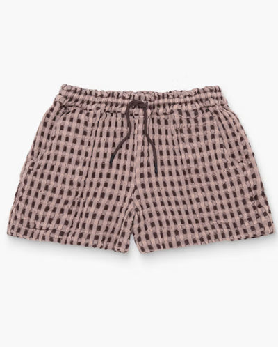 Ferratelle Drizzle Waffle Shorts - Burgundy
