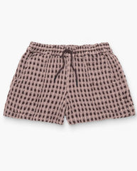 Ferratelle Drizzle Waffle Shorts - Burgundy