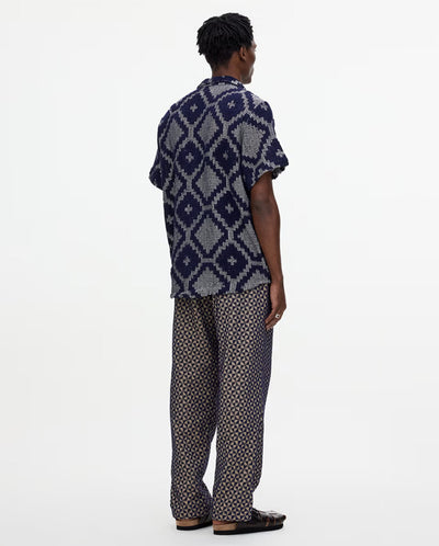 Trastevere Cuba Crochet Shirt - Navy Print