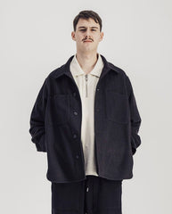 Woody Wool overshirt - dark grey