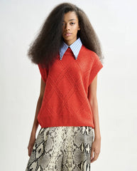 Import sleeveless pullover - Red