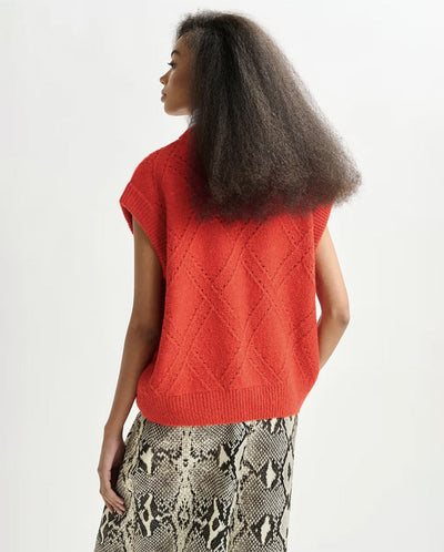 Import sleeveless pullover - Red