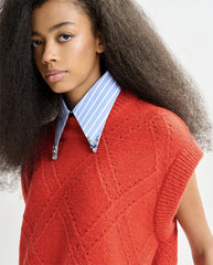 Import sleeveless pullover - Red