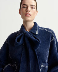 Ihoops Cardigan with Bow - Navy