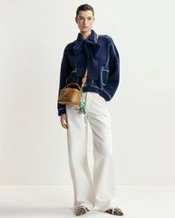 Ihoops Cardigan with Bow - Navy