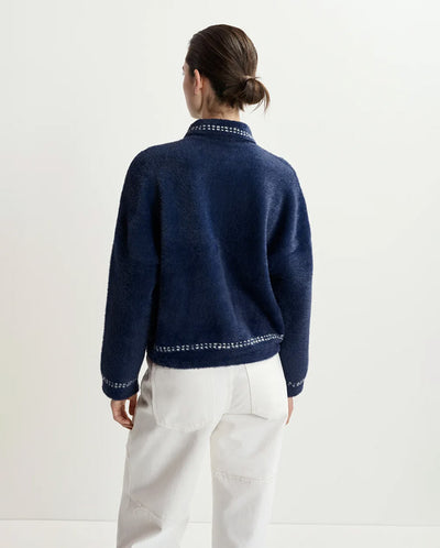 Ihoops Cardigan with Bow - Navy