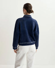 Ihoops Cardigan with Bow - Navy