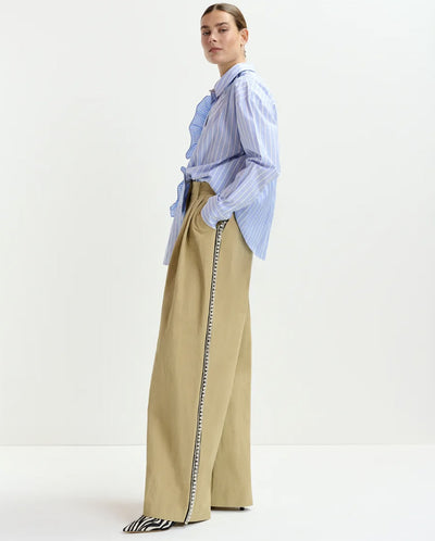 Iso rhinestone tape pant - Beige