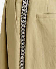 Iso rhinestone tape pant - Beige