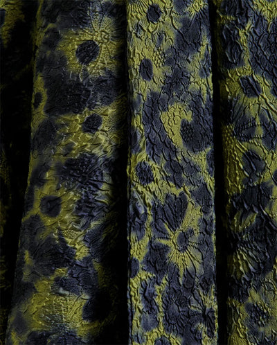 Illicium Pussy Bow Tie Top - Olive Combo