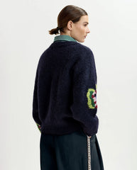Impossible2 Embroidered Knit - Navy
