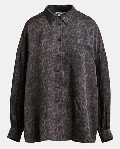 Igraine Ruffle Midi Dress - Navy Combo