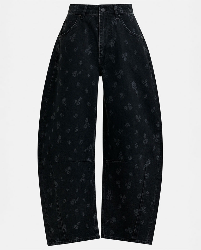Jo 2 Barrel leg Jean -  Black