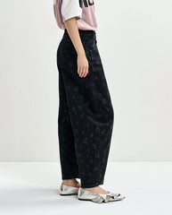 Jo 2 Barrel leg Jean -  Black
