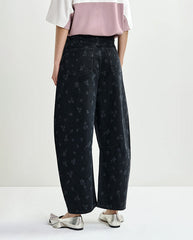 Jo 2 Barrel leg Jean -  Black