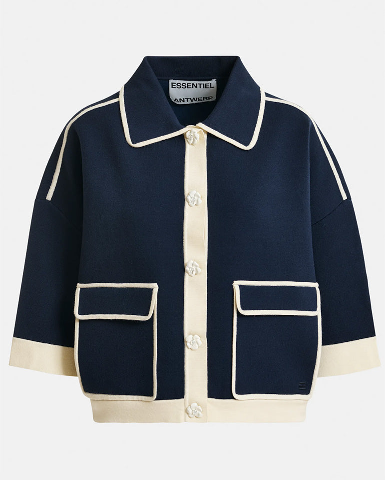 Jugly Knit Jacket  - Navy
