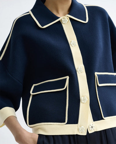Jugly Knit Jacket  - Navy