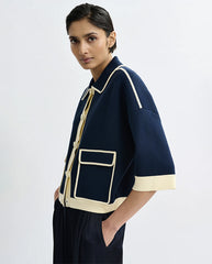 Jugly Knit Jacket  - Navy