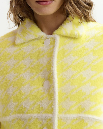 Joking Knit Jacket with collar - Lemon