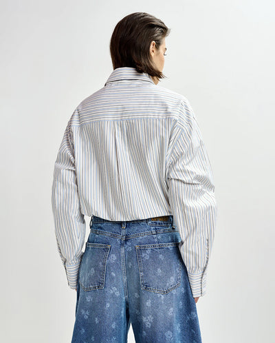 Jomato Pointy Collar Shirt - Nile Blue