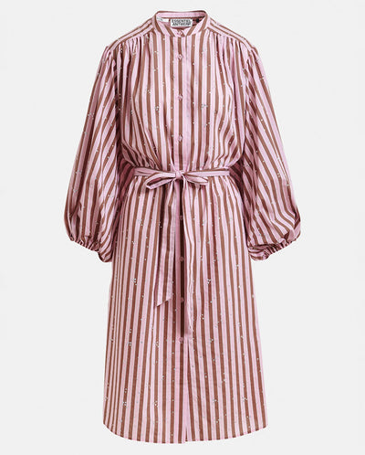 Jodianna Rhinestone Dress - Young Rose Stripe