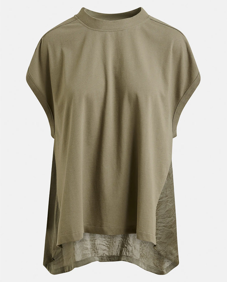 Jabana Satin back Tee - Olive