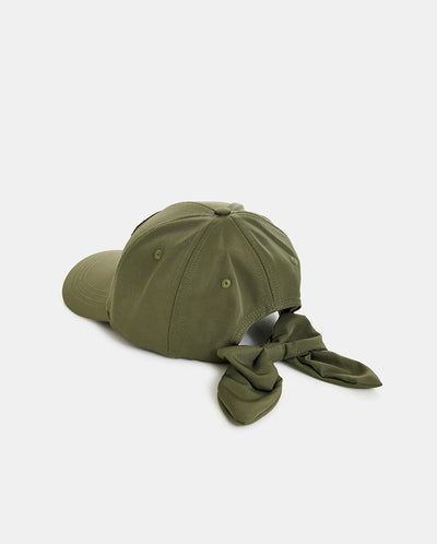 Jiny Cap With Bow - Olive
