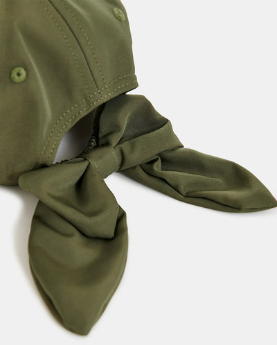 Jiny Cap With Bow - Olive