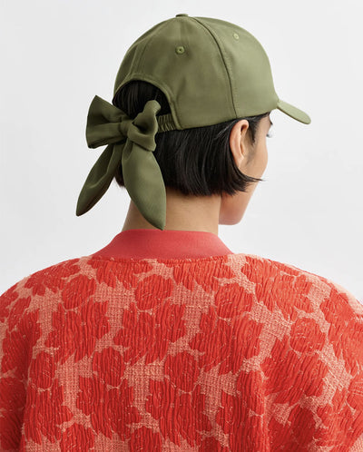 Jiny Cap With Bow - Olive
