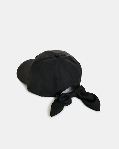 Jiny Cap With Bow - Black