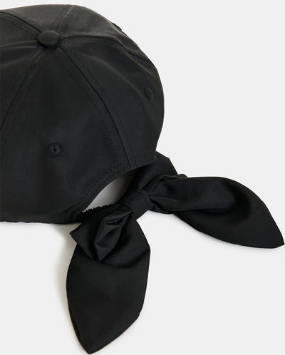 Jiny Cap With Bow - Black