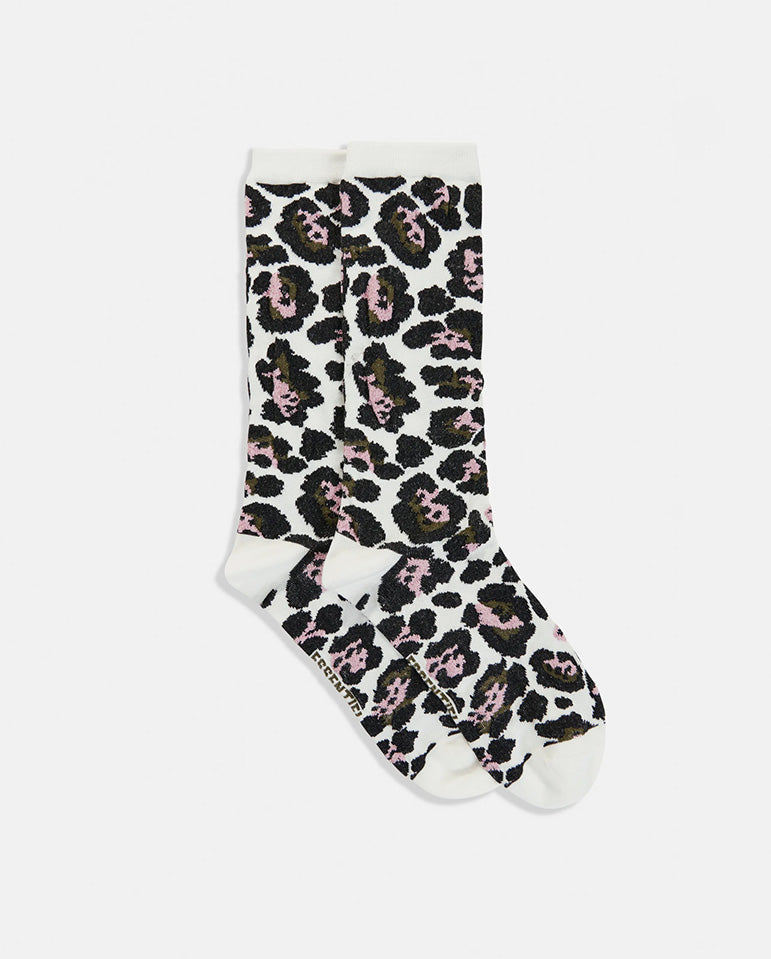 Jimz Leopard Socks - Off White