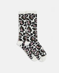 Jimz Leopard Socks - Off White