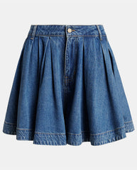 Joss Flared Jean Shorts - Patriot Blue