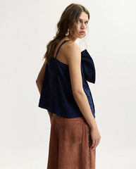 Jogs Bow Babydoll top Top - Patriot Blue
